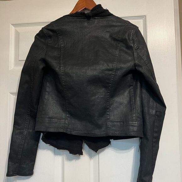 Free People Wax Denim Moto Jacket - Picture 5 of 6
